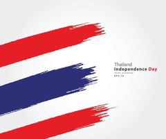 Flag of Thailand. Flag in grungy style. Independence Thai Day. vector EPS Illustration.