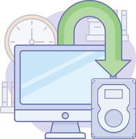 data Backup Isolated Vector icon which can easily modify or edit