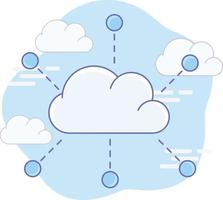 Cloud  network Isolated Vector icon which can easily modify or edit