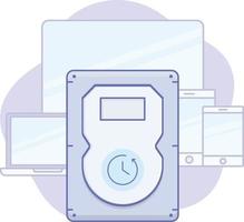 drive Backup Isolated Vector icon which can easily modify or edit