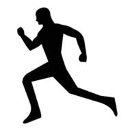 man running silhouette vector