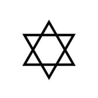 Star of David icon vector on a white background. Star of David logo Concept creative symbol Star icon vector illustration