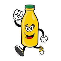 lindo personaje de diseño de mascota de piña de jugo. Aislado en un fondo blanco. concepto de paquete de idea de logotipo de mascota de personaje lindo vector