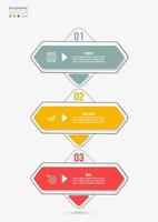 Infographic template business concept with diagram. vector