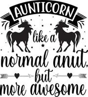 Aunticorn like a normal anut but more awesome vector