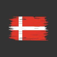 Denmark Flag Brush. National Flag vector