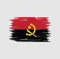 Angola Flag Brush. National Flag vector