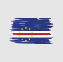 pincel de bandera de cabo verde. bandera nacional vector