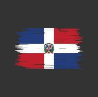 pincel de bandera de república dominicana. bandera nacional vector