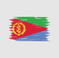 cepillo de bandera de eritrea. bandera nacional vector