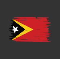 Timor Leste Flag Brush. National Flag vector