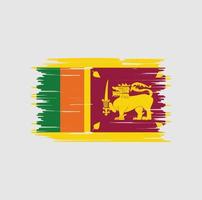 Sri Lanka Flag Brush. National Flag vector