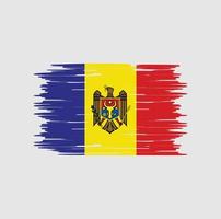 Moldova Flag Brush. National Flag vector