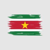 cepillo de bandera de surinam. bandera nacional vector