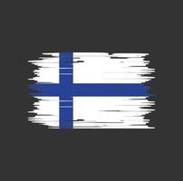 Finland Flag Brush. National Flag vector