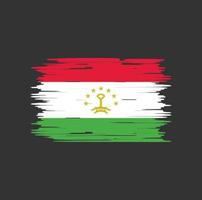 Tajikistan Flag Brush. National Flag vector