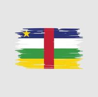 Central African Flag Brush. National Flag vector