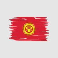 Kyrgyzstan Flag Brush. National Flag vector