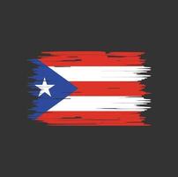 cepillo de bandera de puerto rico. bandera nacional vector