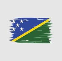 Solomon Islands Flag Brush. National Flag vector