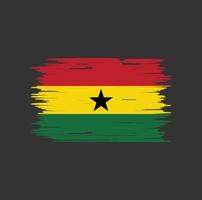 cepillo de bandera de Ghana. bandera nacional vector