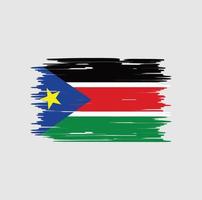 South Sudan Flag Brush. National Flag vector