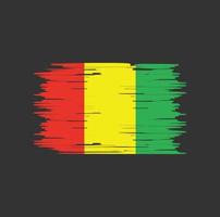 Guinea Flag Brush. National Flag vector