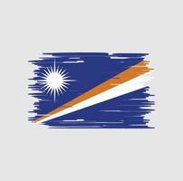 pincel de bandera de las islas marshall. bandera nacional vector