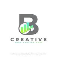 Letter B Financial  Institute Advisors Logo. Business Professional Statistic Logo Template vector