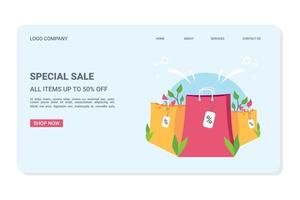 Special Sale Landing Page vector