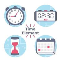 Set Of Time Elements vector