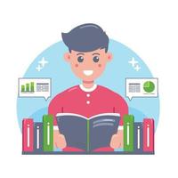 Studying and Learning concept illustration vector