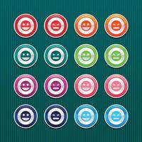 happy and angry button icon vector