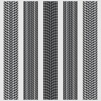Tire print mark collection vector
