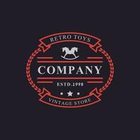 Vintage Retro Badge for Toys and Souvenir Logo Design Template Element vector