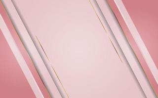 Luxury pink gradient background combination with line gold vector