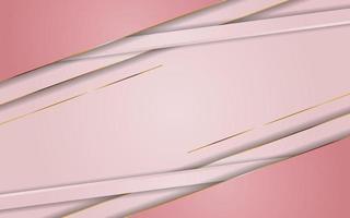 Luxury pink gradient background combination with line gold vector