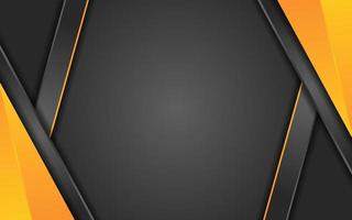 Abstract black gradient background with futuristic line gold vector
