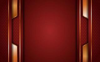 Abstract Dark Red Background with Overlap Layer and Golden Lines vector