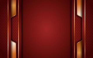 Abstract Dark Red Background with Overlap Layer and Golden Lines vector