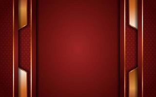 Abstract Dark Red Background with Overlap Layer and Golden Lines vector