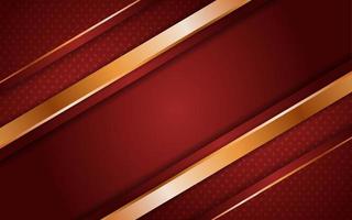 Abstract Dark Red Background with Overlap Layer and Golden Lines vector