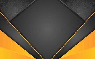 Abstract black gradient background with futuristic line gold vector