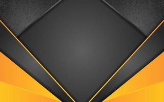 Abstract black gradient background with futuristic line gold vector