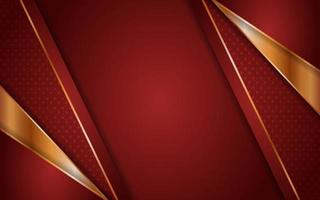 Abstract Dark Red Background with Overlap Layer and Golden Lines vector