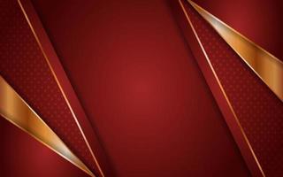 Abstract Dark Red Background with Overlap Layer and Golden Lines vector