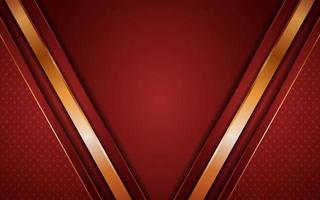 Abstract Dark Red Background with Overlap Layer and Golden Lines