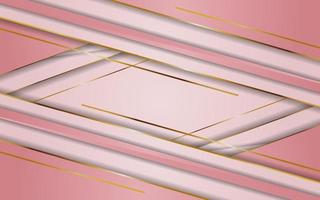 Luxury pink gradient background combination with line gold vector