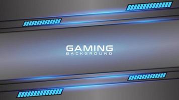 Abstract futuristic black and blue gaming background with modern esport shapes. Gaming background template vector