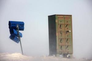 cajas postales en invierno saskatchewan foto